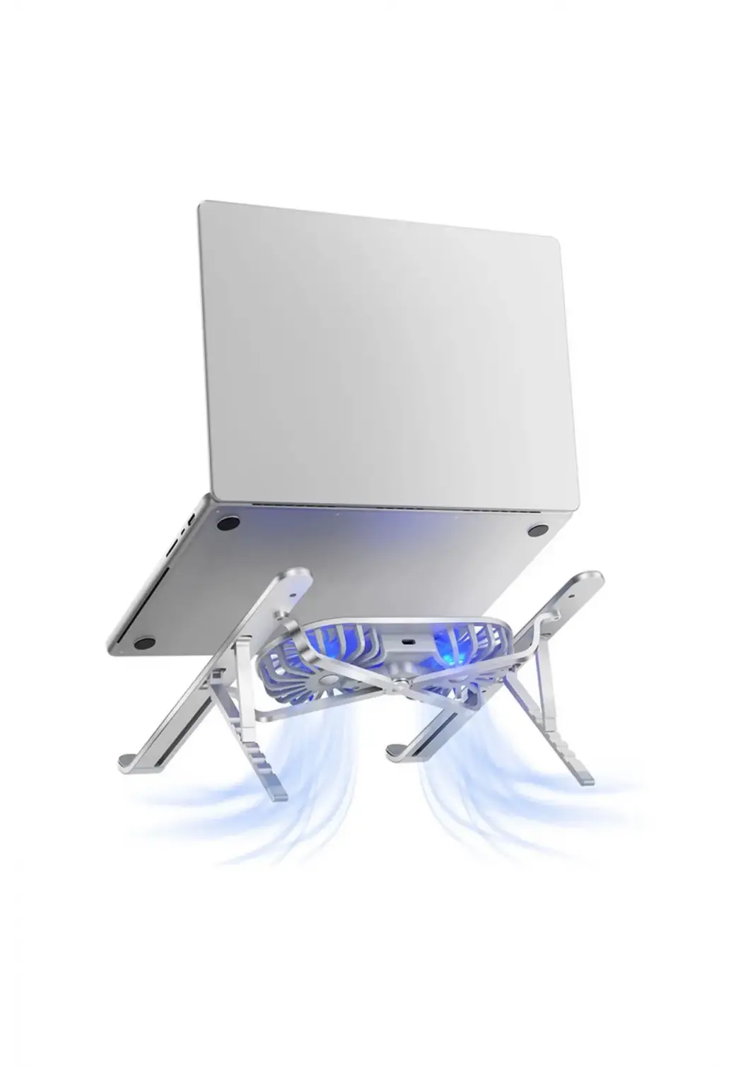 Alüminyum Katlanır Fanlı 6 Kademeli Laptop Macbook Uyumlu Notebook Yükseltici Tutucu Stand