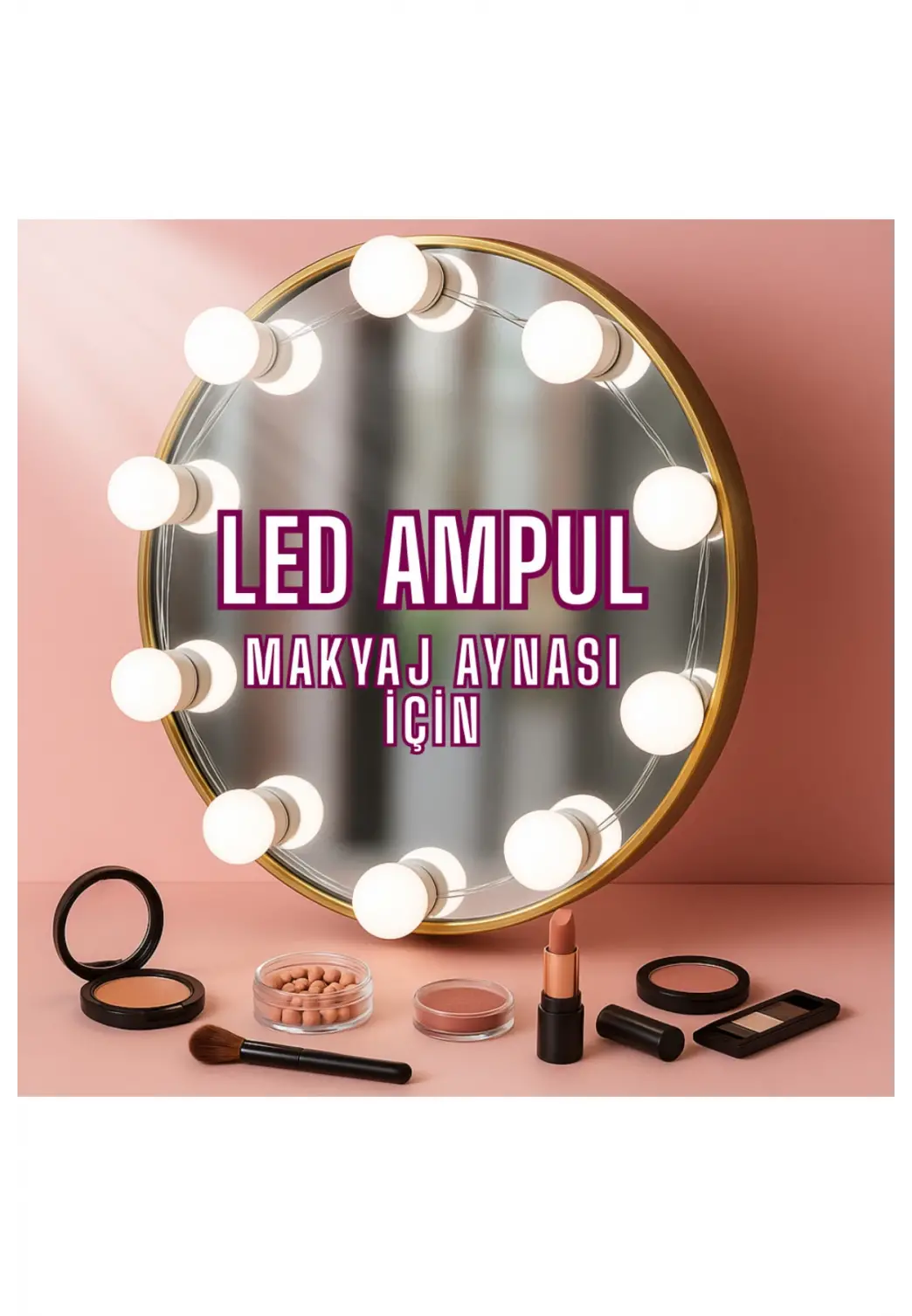 10 lu Makyaj Masası Banyo Aynası Giyim Odası Aydınlatma Hollywood Tarzı Nostaljik Led Lamba 3 MOD