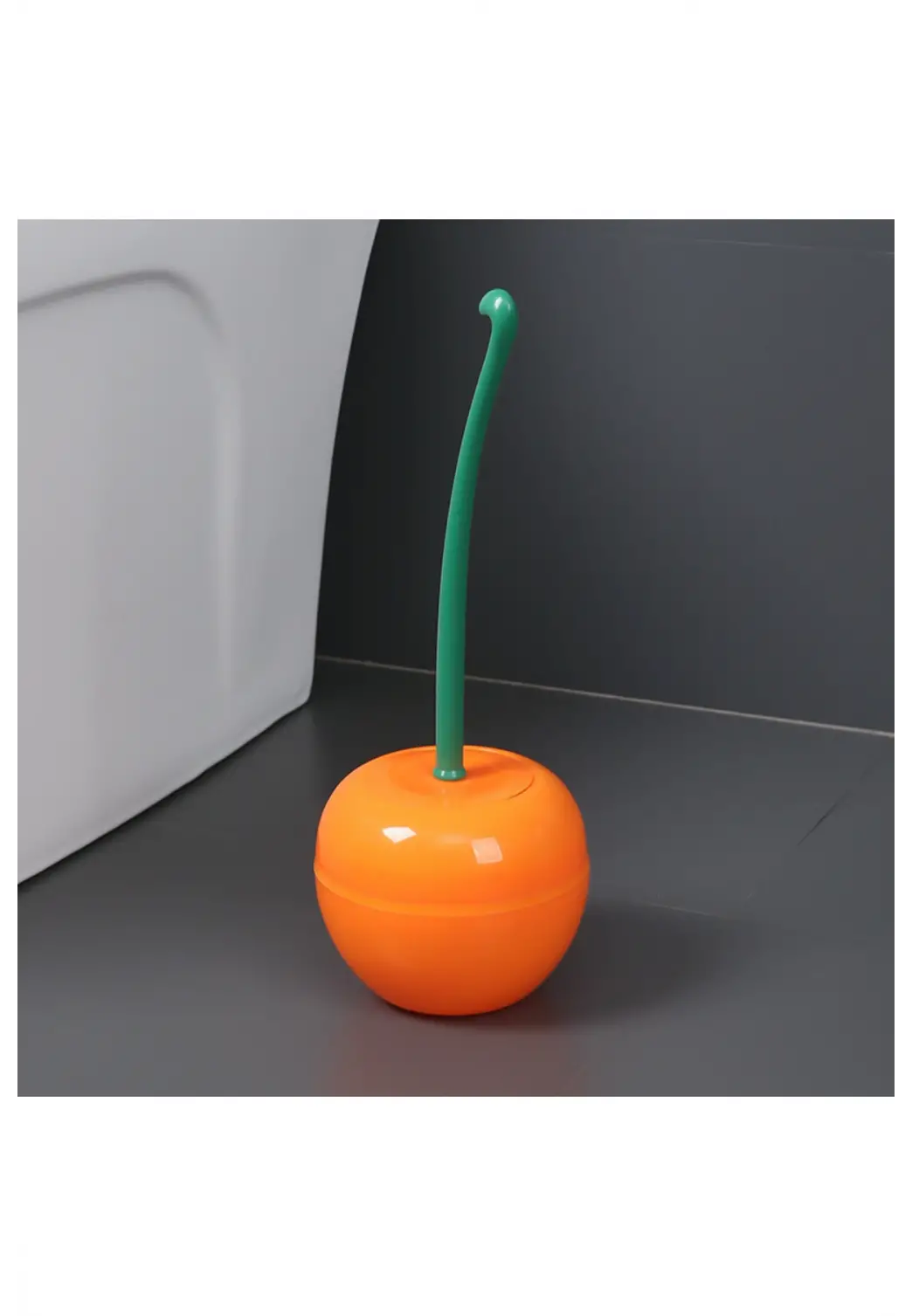 Dekoratif Portakal Şeklinde Tuvalet Fırçası Plastik WC Klozet Fırçası