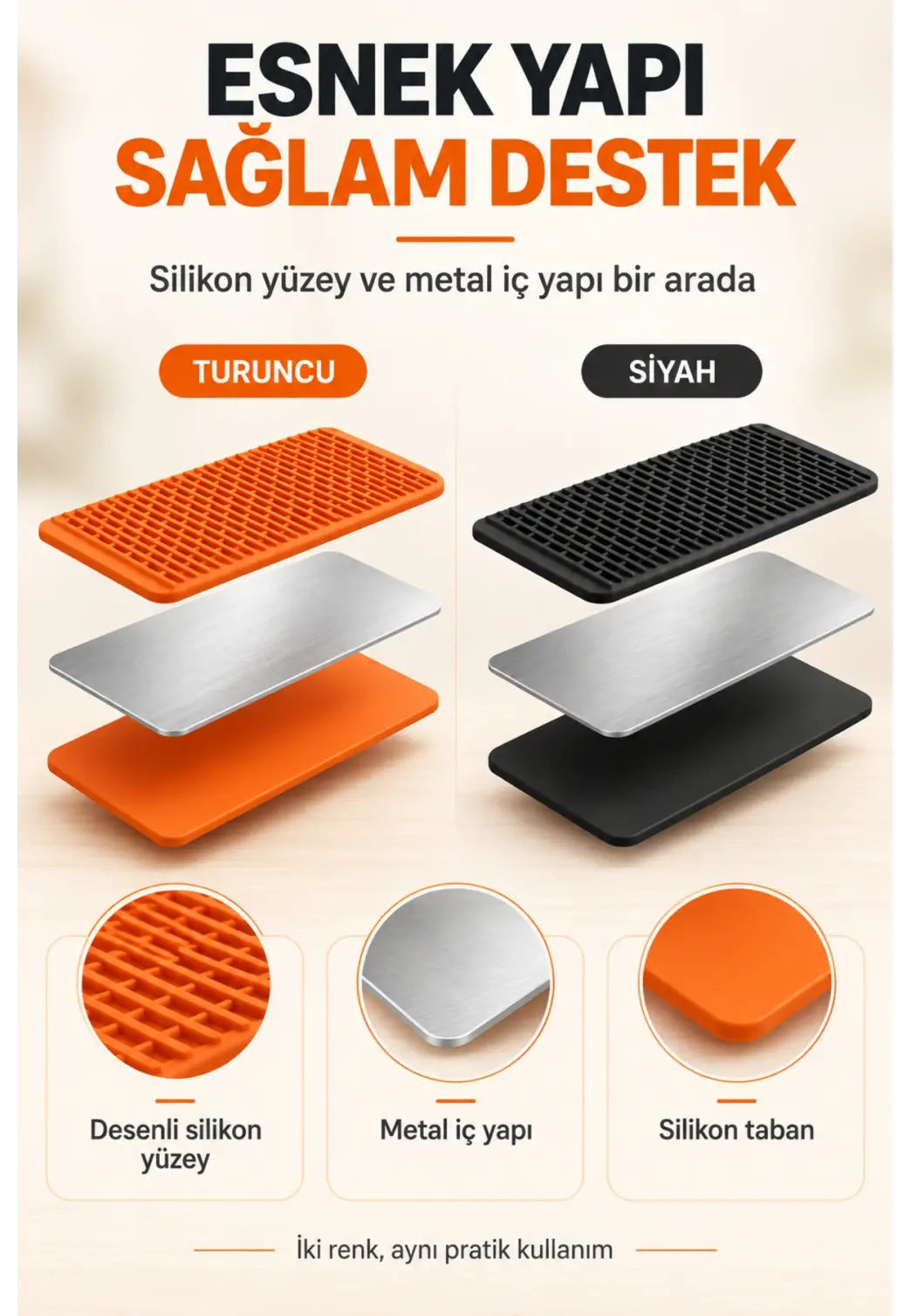 Esnek Silikon Telefon ve Tablet Tutacağı – Şekil Verilebilir Masaüstü Standı, SİYAH