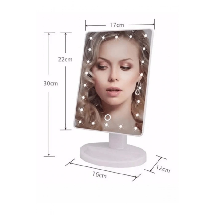 Dokunmatik Led Işıklı Usb Li Masa Üstü Makyaj Aynası Makyaj Aynası Ledli