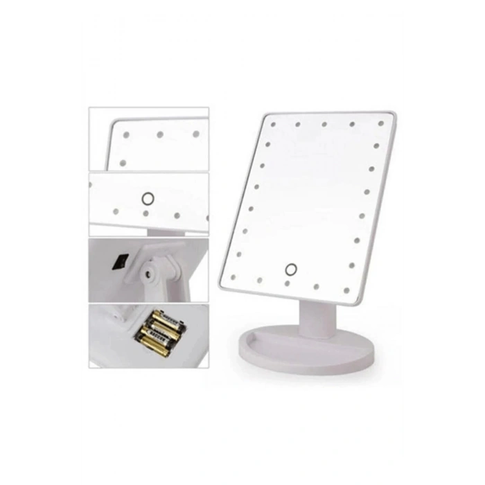 Dokunmatik Led Işıklı Usb Li Masa Üstü Makyaj Aynası Makyaj Aynası Ledli