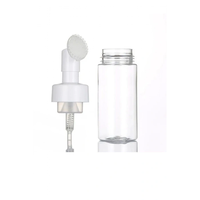 Yüz Temizleme köpük Makinesi, Şeffaf, Silikon Fırçalı, Doldurulabilir Pompalı Şişe