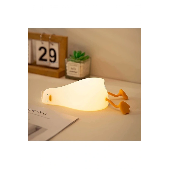 Çocuk Bebek Odası Gece Lambası Led Rgb Işıklı Sevimli Figürlü Renk Değiştiren Dokunmatik Silikon Pet