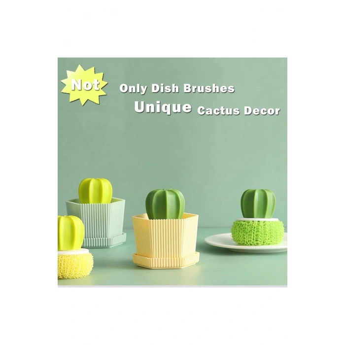 Kaktüs Fırça Dayanıklı Bulaşık Fırçalası
