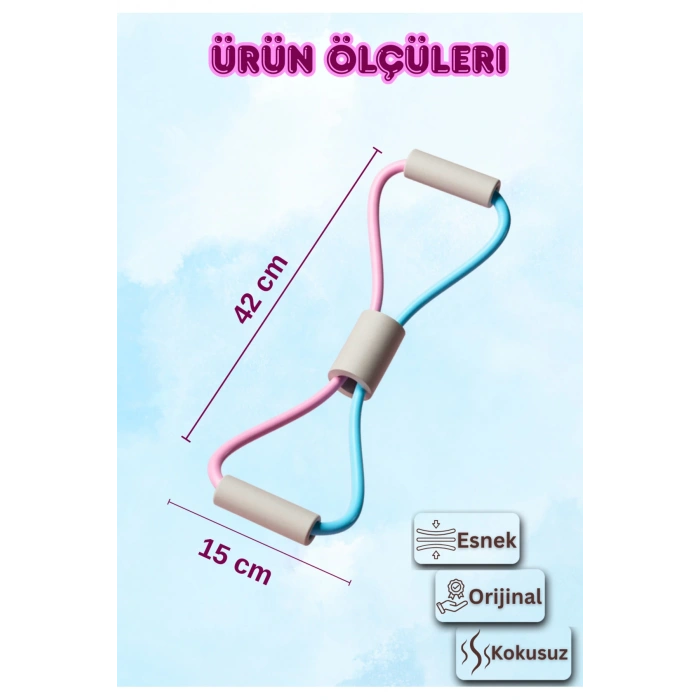 Fitness Pilates Direnç Lastiği Kalça Vücut Şekillendirici Yoga Squat Direnç Bandı Evde Spor