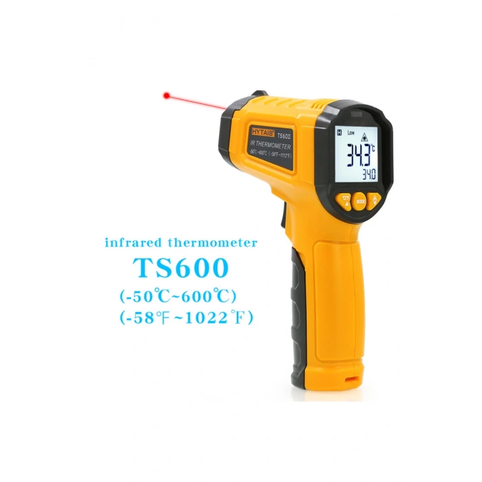 Lazer Odaklı Kızılötesi -50/+600°C Endüstriyel Katı-Sıvı Sıcaklık Ölçer İnfrared Termometre