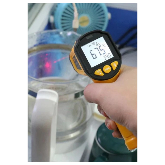 Lazer Odaklı Kızılötesi -50/+600°C Endüstriyel Katı-Sıvı Sıcaklık Ölçer İnfrared Termometre