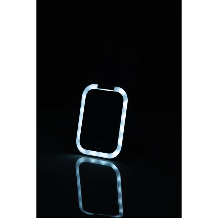 Beauty Pro Dokunmatik LED Işıklı Katlanabilen Makyaj Aynası-Şarj Edilebilir Uzun Kullanım Ömrü