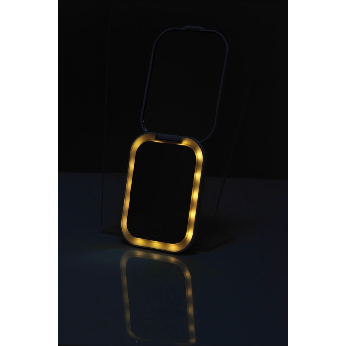 Beauty Pro Dokunmatik LED Işıklı Katlanabilen Makyaj Aynası-Şarj Edilebilir Uzun Kullanım Ömrü