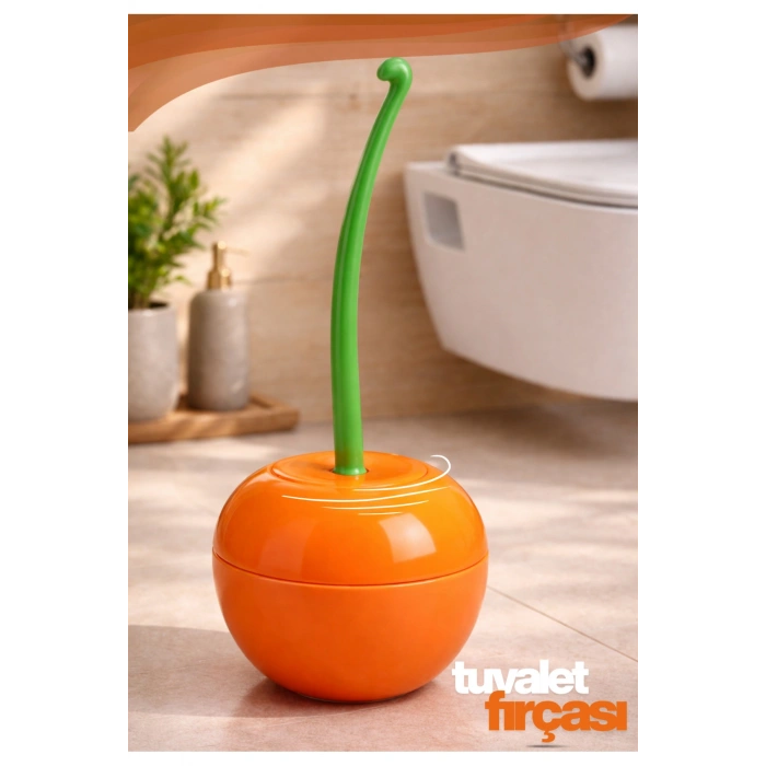 Dekoratif Portakal Şeklinde Tuvalet Fırçası Plastik WC Klozet Fırçası