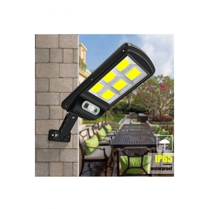 Hareket Sensörlü 3 Modlu Cob Led Solar Güneş Enerjili Sokak Lambası Bahçe Aydınlatması