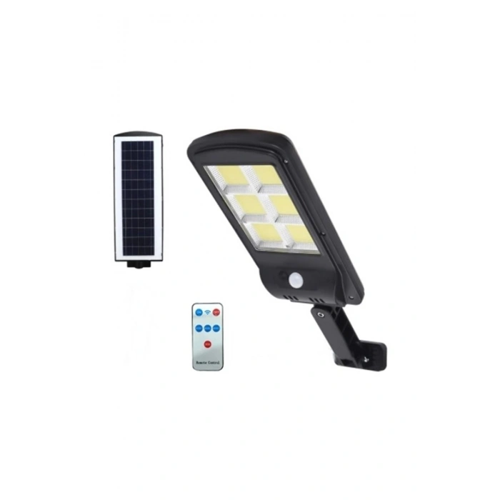 Hareket Sensörlü 3 Modlu Cob Led Solar Güneş Enerjili Sokak Lambası Bahçe Aydınlatması