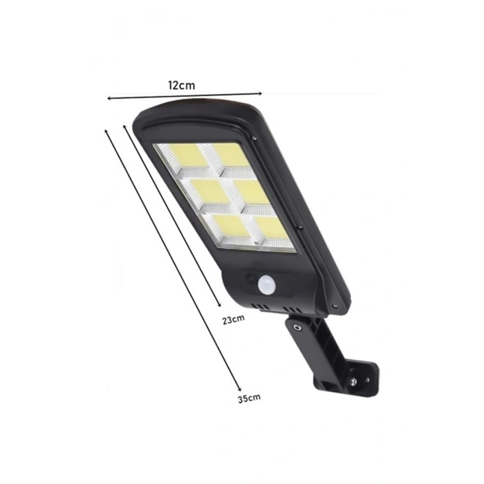 Hareket Sensörlü 3 Modlu Cob Led Solar Güneş Enerjili Sokak Lambası Bahçe Aydınlatması