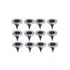 12 Adet 8 Led’li Gömme Solar Güneş Enerjili Zemin Yol Bahçe Aydınlatma Spot Lambası Su Geçirmez