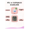 Mini Akıllı Sıcaklık Nem Ölçer LCD Oda Termometre Duvara Takılabilen Masaüstü Isı Göstergesi BEYAZ