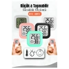 Mini Akıllı Sıcaklık Nem Ölçer LCD Oda Termometre Duvara Takılabilen Masaüstü Isı Göstergesi BEYAZ