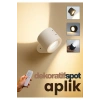 Mıknatıslı Uzaktan Kumandalı Çift Taraflı Duvar Aplik LED Aydınlatma 3 Renk USB Şarjlı