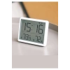 Dijital Duvar Saati Termometre Sıcaklık Ve Nem Ölçer Masa Saati Alarm LCD Ekran Duvara Takılır BEYAZ