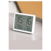 Dijital Duvar Saati Termometre Sıcaklık Ve Nem Ölçer Masa Saati Alarm LCD Ekran Duvara Takılır BEYAZ