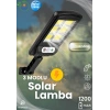 Güneş Enerjili Sokak Lambası Solar Duvar Lambası Hareket Sensörlü 3Mod Uzaktan Kumanda 120 Led Garaj
