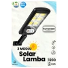 Solar Güneş Enerjili Led Bahçe Aydınlatması Hareket Sensörlü 3 Modlu Dış Mekan Aydınlatma