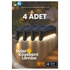 4 Adet L Solar Led Güneş Enerjili Su Geçirmez Köşebent Led Işık Merdiven Veranda Bahçe Aydınlatma