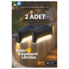 2 Adet L Solar Led Güneş Enerjili Su Geçirmez Köşebent Led Işık Merdiven Veranda Bahçe Aydınlatma