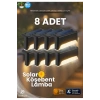 8 Adet L Solar Led Güneş Enerjili Su Geçirmez Köşebent Led Işık Merdiven Veranda Bahçe Aydınlatma