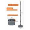 Temiz ve Kirli Suyu Ayıran Mop Seti – 360 Derece Döner Mikrofiber Mop Başlığı, Paspas Seti Otomatik