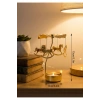 Dekoratif Isı ile Dönen Mumluk Gold Metal Ev Dekoru Atlı Karınca Hediyelik Şık Tasarım