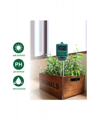 Toprak Nem Ölçer Ph Ölçer Işık Ölçer Ph Metre 3ü1 Arada