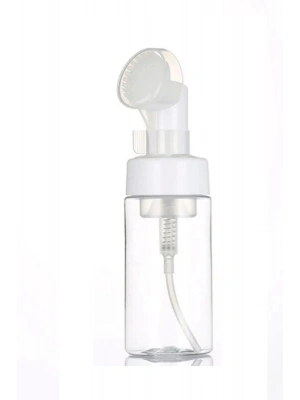 Yüz Temizleme köpük Makinesi, Şeffaf, Silikon Fırçalı, Doldurulabilir Pompalı Şişe