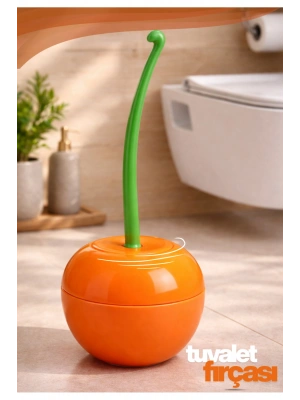 Dekoratif Portakal Şeklinde Tuvalet Fırçası Plastik WC Klozet Fırçası