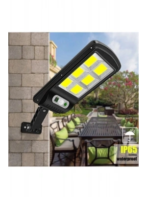 Hareket Sensörlü 3 Modlu Cob Led Solar Güneş Enerjili Sokak Lambası Bahçe Aydınlatması