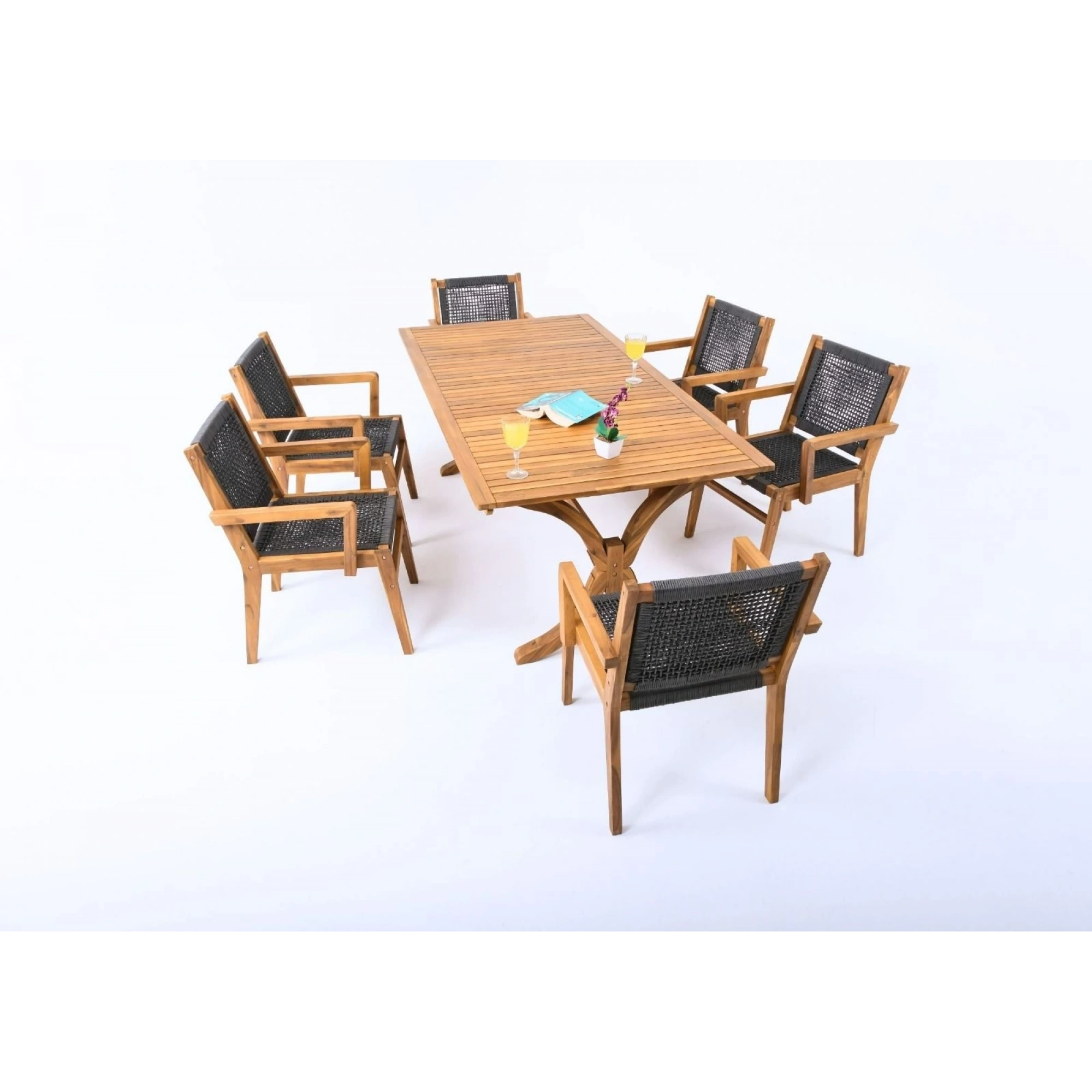 Henrick 6 Kişilik Masalı Takım Koyu Gri