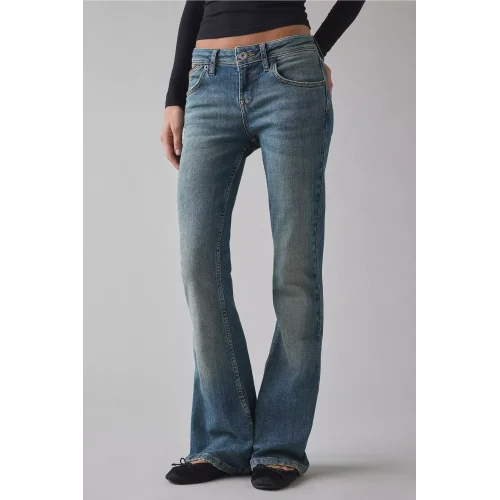 Brooke Düşük Bel Flare Jean