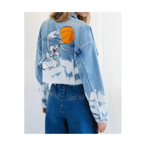 Bugs Bunny Detay Denim Crop Ceket