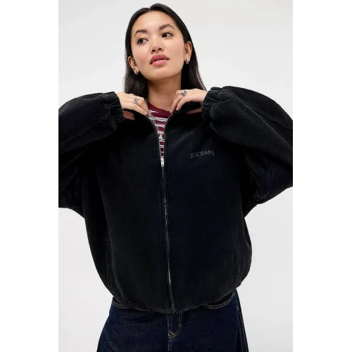 Fitilli Kumaş Kadife Oversize Unisex Bomber Ceket