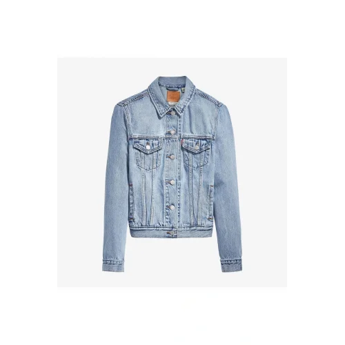 Kadın Mavi Trucker Ceket