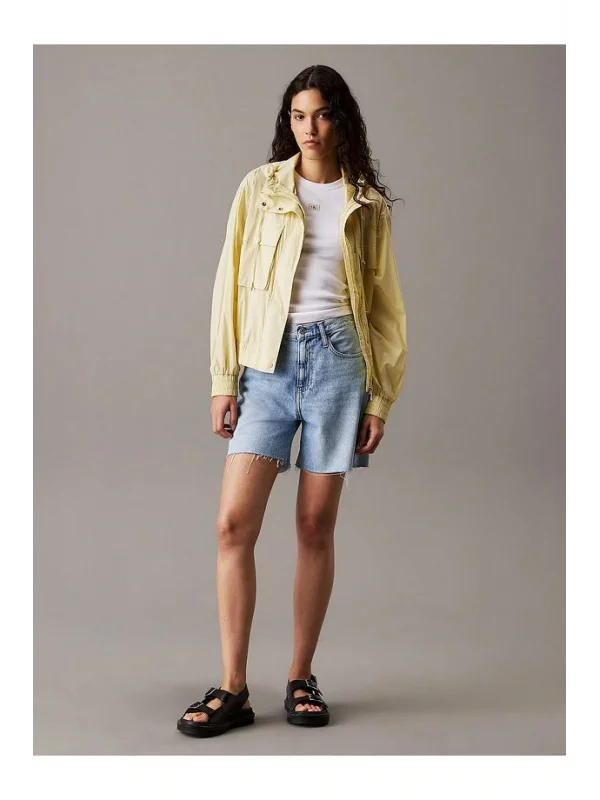 CKL Streç Slim Fit Bisiklet Yaka Body Beyaz Ribanalı Halter Yaka Crop Top