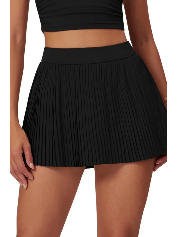 Kadın Pileli Şortlu Etek