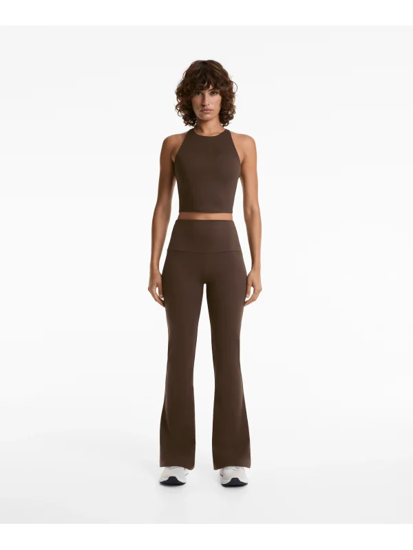 İspanyol Paça Tayt Pantolon Likralı Esnek Koşu Pantolonu