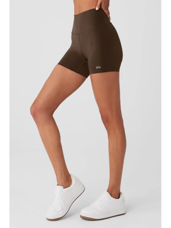 Kadın Yüksek Bel Toparlayıcı Spor Biker Şort 5 Diz Üstü Kesim