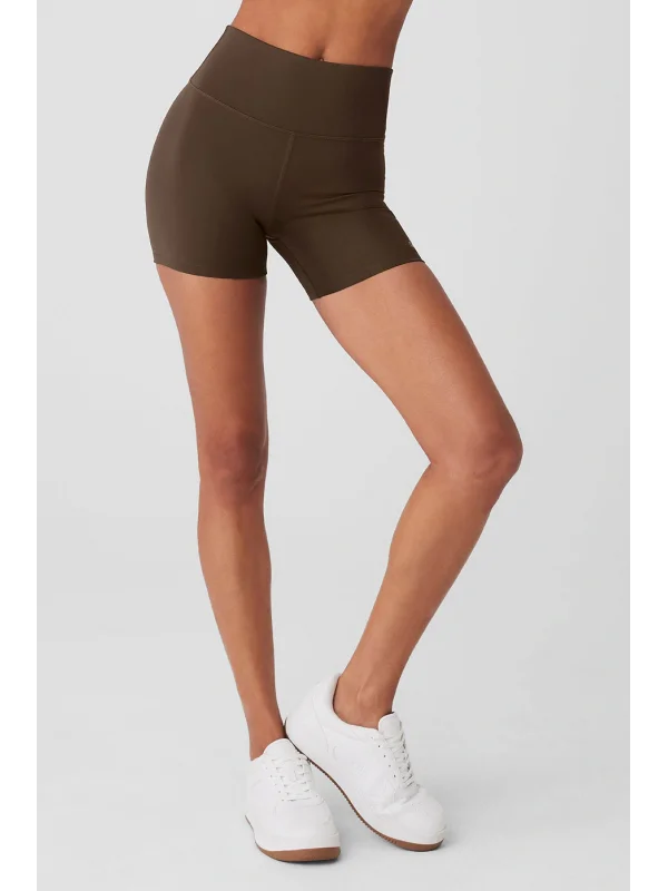 Kadın Yüksek Bel Toparlayıcı Spor Biker Şort 5 Diz Üstü Kesim