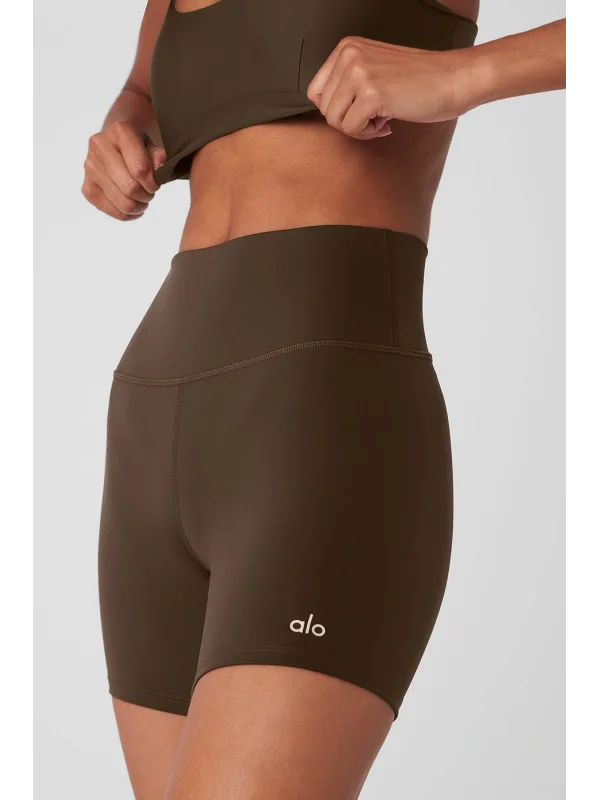 Kadın Yüksek Bel Toparlayıcı Spor Biker Şort 5 Diz Üstü Kesim