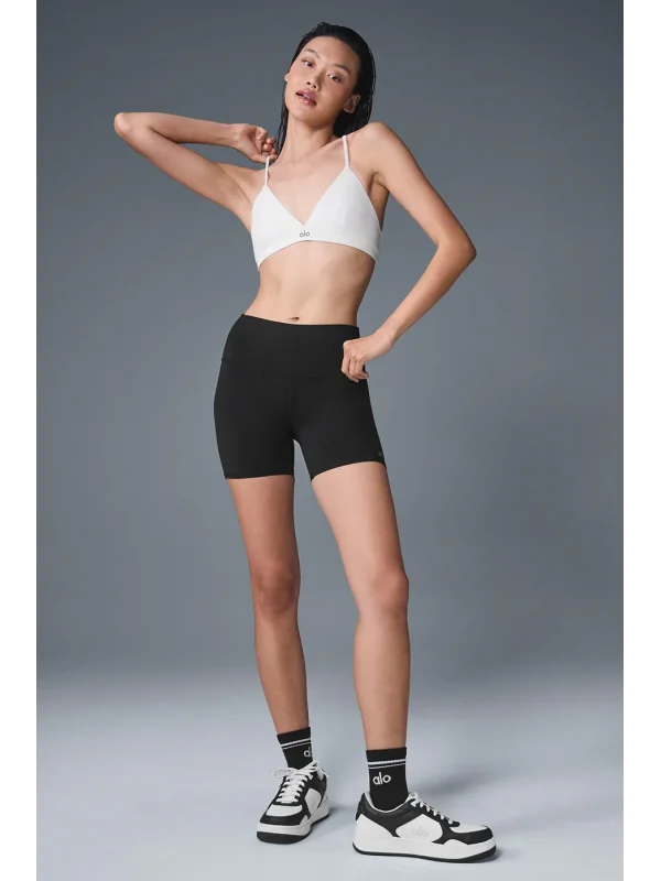 Kadın Yüksek Bel Toparlayıcı Spor Biker Şort 5 Diz Üstü Kesim