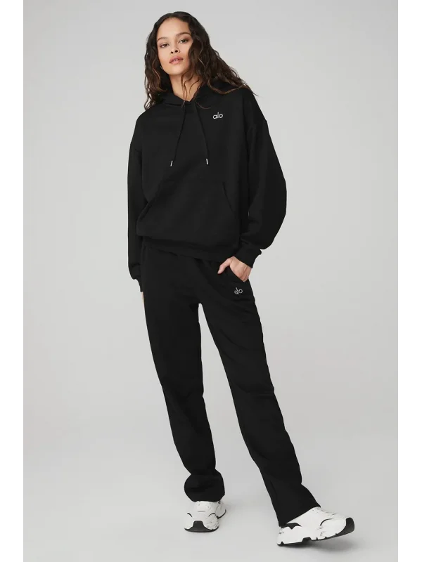 Ao Baskılı Modal Lastikli Yazı Baskılı Bol Paça Eşofman Altı Pantolon