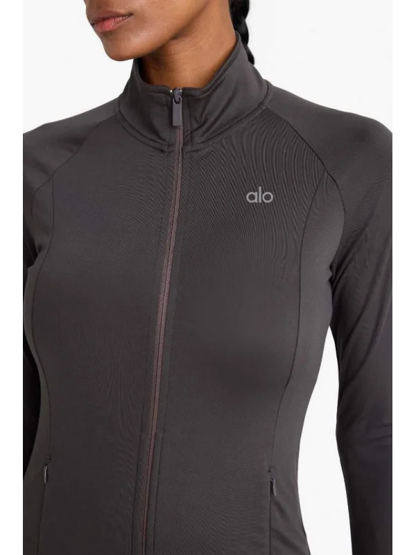 Ao Baskılı Uzun Kollu Modal Spor Koşu & Yoga Ceketi