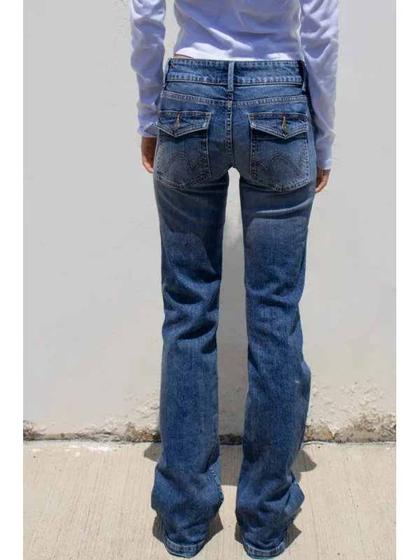 Düşük Bel Slim Fit Kot Pantolon Esnek & Yüksek Konfor&Low waist jeans